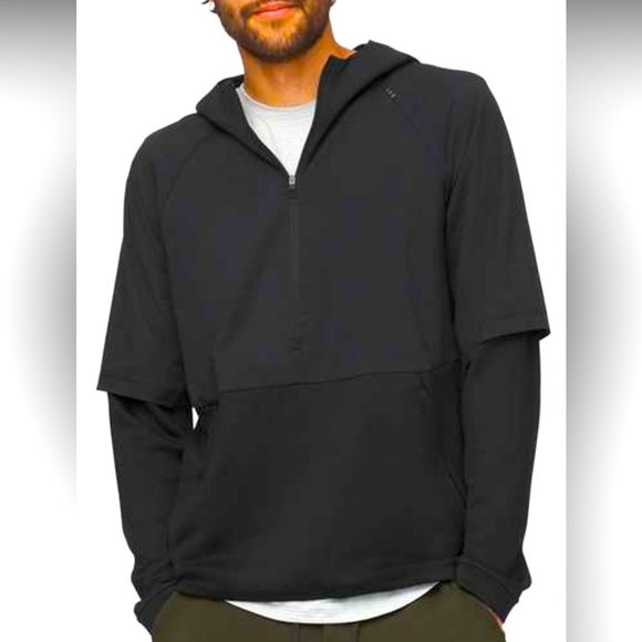 lululemon athletica Other - LULULEMON MOBILITY TRAIN HALF ZIPPER HOODIE BLACK COLOR SIZE MEDIUM NWT